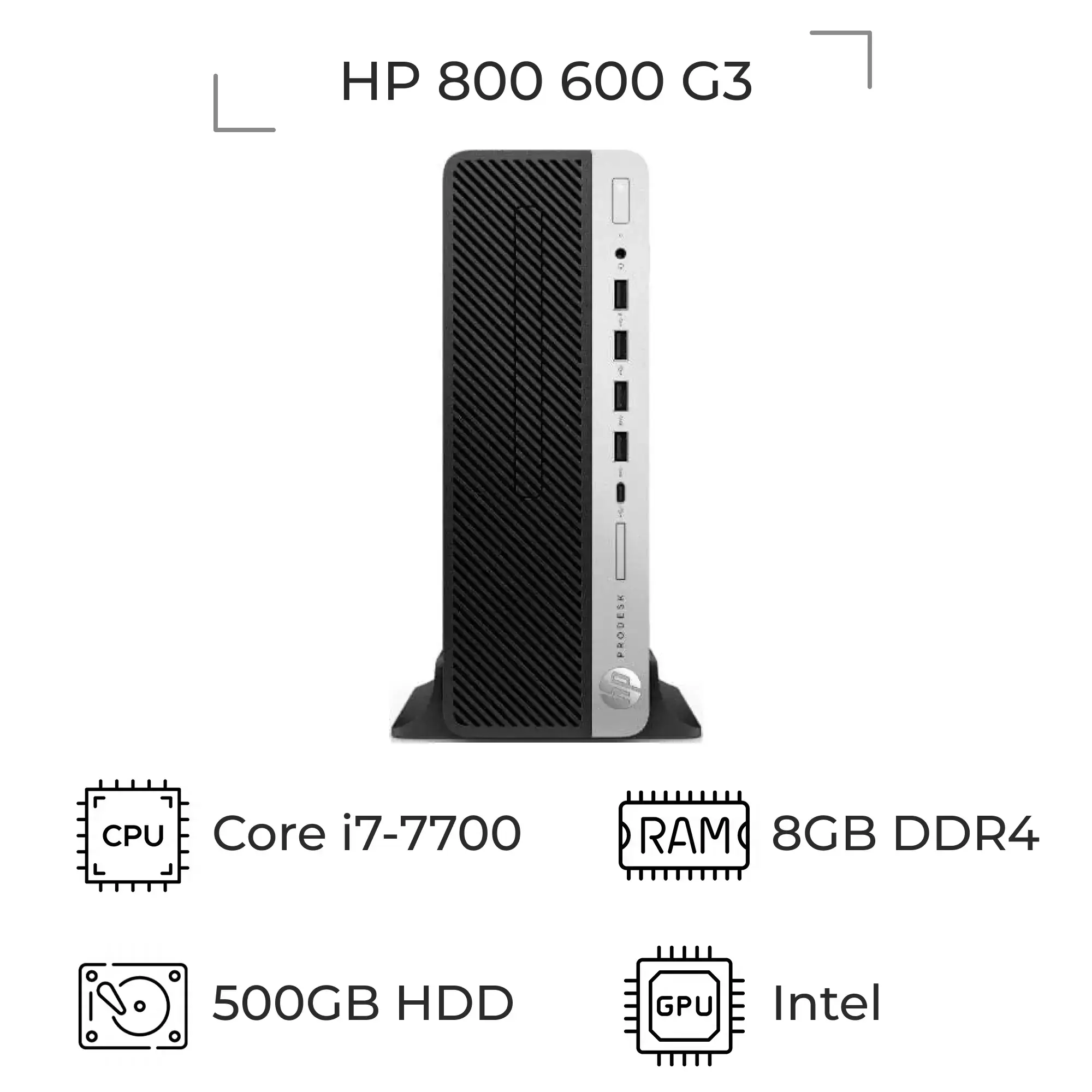 مینی کیس استوک اچ پی hp 800 G3 پردازنده i7 نسل 7