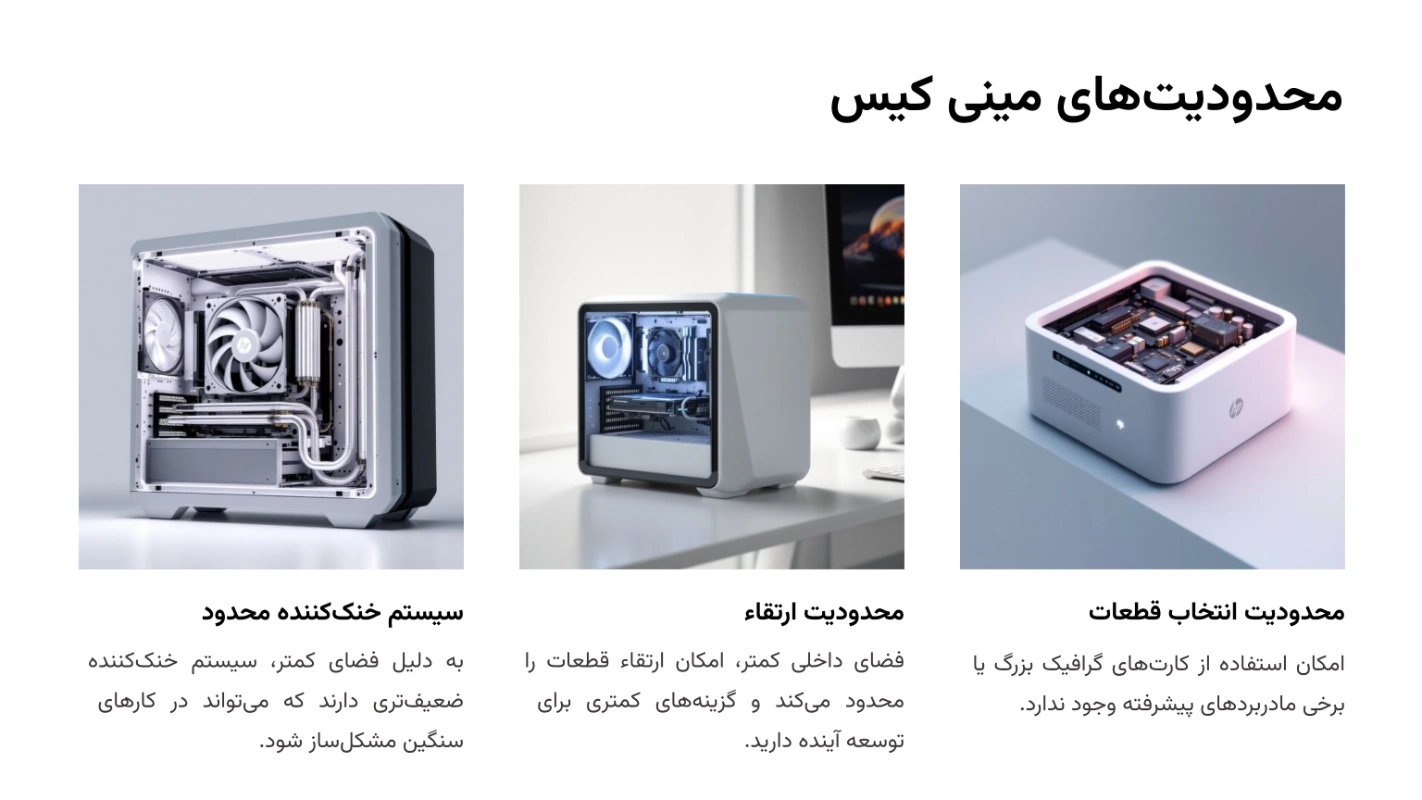 معایب و محدودیت های مینی کیس